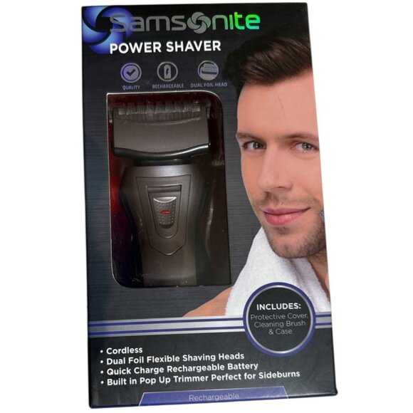Samsonite Power Shaver Rechargeable Cordless 3 Head Rotary Shaver New - Picture 1 of 5